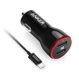 Anker 24W Dual USB Car Charger PowerDrive 2 + 3ft