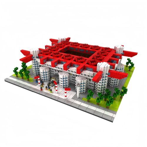 alltogetho Italy Red Soccer Stadium Model Micro Mini Building Block Toy for Adult - A Challenging Entertainment and Prideful Fan Exhibit for Desk & Home Decoration at Amazon