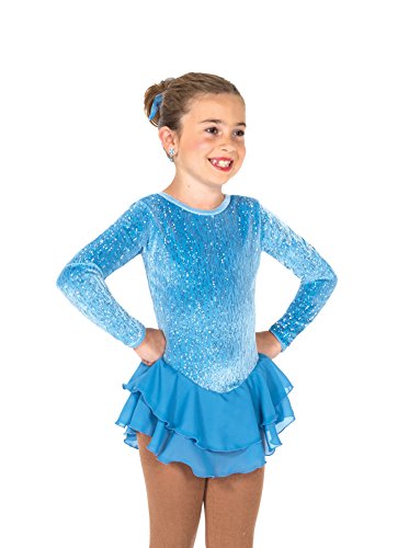 Jerry Skating World Jerry's Ice Skating Dress 154 Icicle Dress (Blue, Size 8-10)