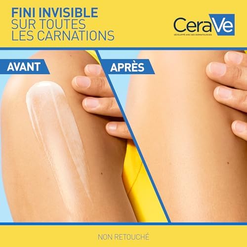 , Lait Solaire Invisible Hydratant 24h SPF30, Haute Protection Solaire, Non Gras, Non Collant, Visage et Corps, Hypoallergénique, 3 Céramides et Vitamine E, Résiste à l'Eau