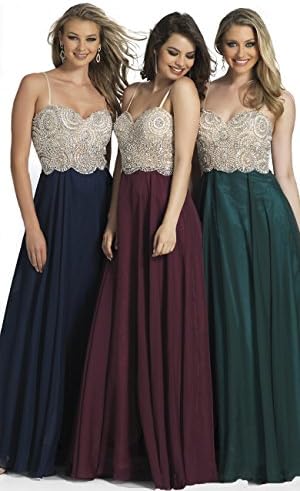 Alinafeng Women's Formal Chiffon Long Beads Floor Length Evening Dresse(18W,Burgendy)