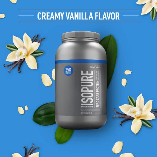 Isopure Protein Powder, Creamy Vanilla Whey Isolate with Vitamin C