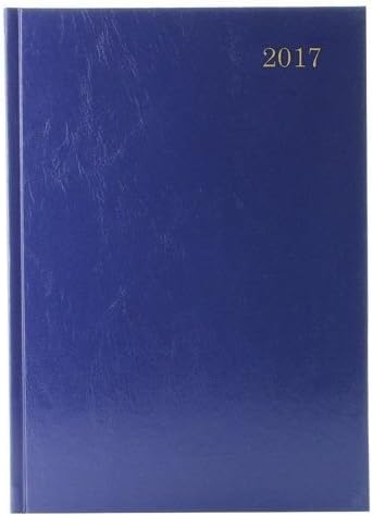 Diary A4 Day Per Page 2017 Blue