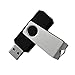 TOPESEL 10PCS 4GB USB 2.0 Flash Drive Memory Stick Fold Storage Thumb Stick Pen Swivel Design (4G, 10 PCS, Black)