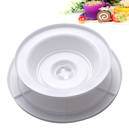 Cake Decorating Turntable - Baking Supplies Set - 11 Inch Rotating Cake Turntable With 2 Icing Spatula And 6 Frosting Smoother - Cake Decorating Supplies Kit - Revolving Cake Stand White - Thumbnail 2