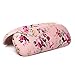 EZESO 2 pcs Glasses Case Spectacle Case Box Fabrics Floral Portable Hard Eyeglass Case