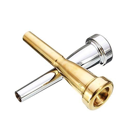 SunTrade Copper Alloy Trumpet Mouthpieces for For Yamaha or Bach, Conn and King Trumpet (5C, Silver 1)