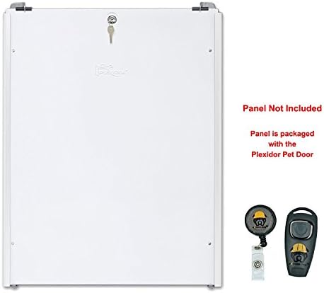 Plexidor Easy Slide Tracks for Security Panel that's Included with Extra Large White Plexidor Pet Doors - Easy Mount, Easy Locking Security Panel Tracks