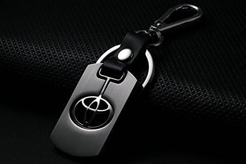 Automotiva Toyota Matte Steel Style Featured Brand Logo Keyring Keyfob Toyota Aygo, Yaris, Rav4, Prius, Land Cruiser, Verso, Avensis, Auris, Verso, Hilux