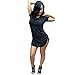 Malloom Women Hot Sexy Short Sleeve Side Slit Shirt Party Mini Dress