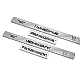 Salusy 4pcs Stainless Steel Door Entry Sill Plate Scuff Plate Cover For Jeep Renegade 2015 2016 2017
