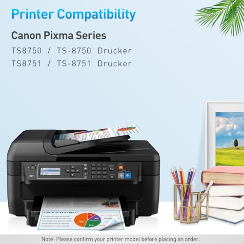 Clywenss PGI-530 CLI-531 XXL Printer Cartridges Compatible with Canon 530 531 PGI530 CLI531 Cartridges for TS8750 TS8751 TS-8750 TS-8751 TS-8751 Tinten, Pack of 12