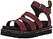 Dr. Martens Women's Blaire Cherry Sandal, Cherry Red Temperley Leather, 5 Medium UK (7 US)