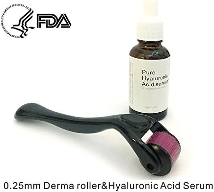 Usa Star Vitamin C Serum for Face, Organic Anti-Aging Topical Facial Serum with Hyaluronic Acid Set And 0.25mm Derma Roller