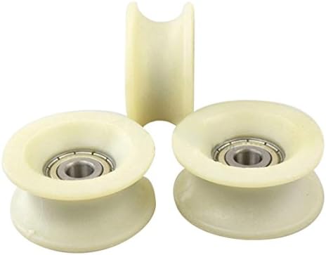 2pcs high loading PA66 NYLON U groove guide injection mold machine roller wheel 105627mm (2)