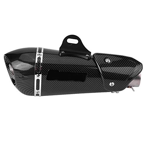 Cuque Moto Exhaust Tailpipe Motorcycle Carbon Fiber Style Universal 51mm Slip on Exhaust Muffler Rear Pipe Tailpipe Motobike Stainless Steel Modified Exhaust System Vent Piping - Thumbnail 7