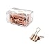MultiBey Rose Gold Binder Clips Fashion Metal Clips, Small 3/4 inch 25PCS or 1 inch 12PCS per Box (3/4 (25pcs))
