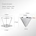 Honeycombed Stainless Steel Coffee Filter, Reusable Pour Over Coffee Filter Cone Coffee Dripper with Removable Cup Stand and Bonus Brush, Stainless steel spoon