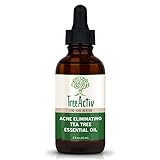 TreeActiv Acne Eliminating Tea Tree Essential Oil | All Natural Blemish Spot Treatment | Men Women and Teens | Treats Mild Moderate Severe Cystic Face Body Back Chest Shoulder Butt Acne (2 oz)