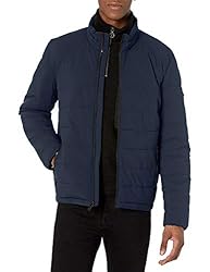 DKNY Men's Jon Quilted Stand Collar Puffer