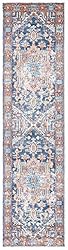 SAFAVIEH Aria Collection 2' x 8' Navy/Rust ARA580N