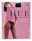 HUE Women's Sheer French Lace Control Top Pantyhose