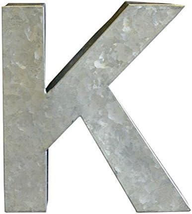 Modelli Creations Alphabet Letter K Wall Decor, Zinc