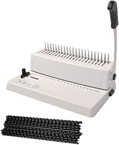 21-Hole 250 Sheets Paper Comb Punch Binder Binding Machine Scrapbook w/200 Combs