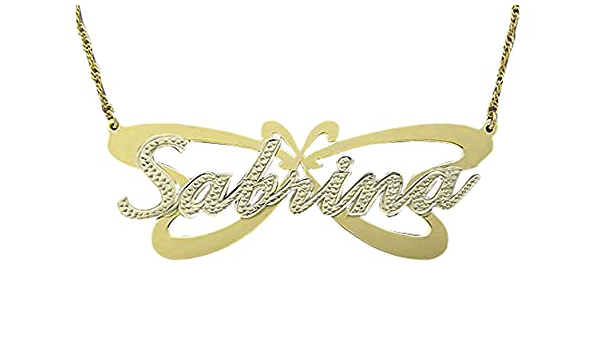 10K Yellow Gold Butterfly Personalized 