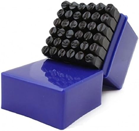 1/4" Letter & Number Stamp & Punch Set Heavy Duty Black Tempered Steel in Case
