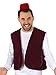 elope Disney Aladdin Fez Hat and Vest for Adults Red