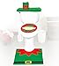 Imperial Home Christmas Toilet Seat Cover and Rug Set - Holiday Bathroom Decor - 3 Pc Bathroom Christmas Decorations Set (4 pc, Elf)