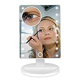 BEW Makeup Mirror with LED Light & Touch Screen Dimmable, Removable 10x Magnifying Vanity Mirrors for Bathroom,Bedroom,Desktop,Tabletop