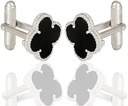 Genuine Black Onyx Cufflinks, Men's Cufflinks, 925 Sterling Silver Gemstone Jewelry For Men's, Silver Gemstone Cufflinks,