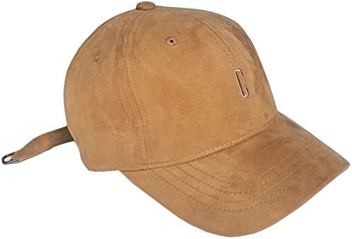 My Jawdropper 6 Panel Suede Leather Baseball Caps Classic Adjustable Long Strap Hat (Beige)