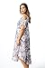 Riviera Sun 21833-PUR-3X Cold Shoulder Umbrella Dress Purple/White