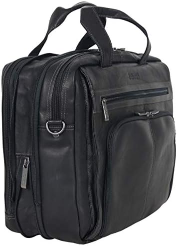 Kenneth Cole Reaction Reaction Manhattan Colombian Leather Expandable RFID 15.6" Laptop Business Briefcase Bag, Black 5 Kenneth Cole Reaction Reaction Manhattan Colombian Leather Expandable RFID 15.6" Laptop Business Briefcase Bag, Black
