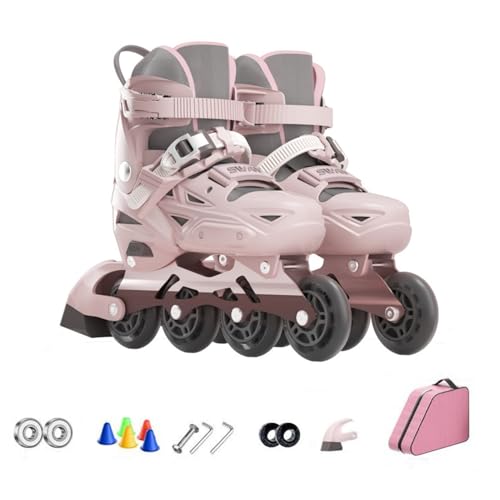 DAYONG Roller Skates for Kids, Adjustable Inline Skating Shoes with 8 Light Up Wheels and Double Adjusting Buckle, Dual Mode Breathable Rollerblades for Beginners, Kids, Adult.