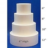 Oasis Supply FK 4x681012 Fake Dummy Cake Set expanded polystyrene Foam