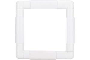 Square Plastic Embroidery Frame, 15.2x15.2cm Cross Stitch Clip Frame for Quilting, Needlepoint, Silk Painting, DIY Crafts, Ho