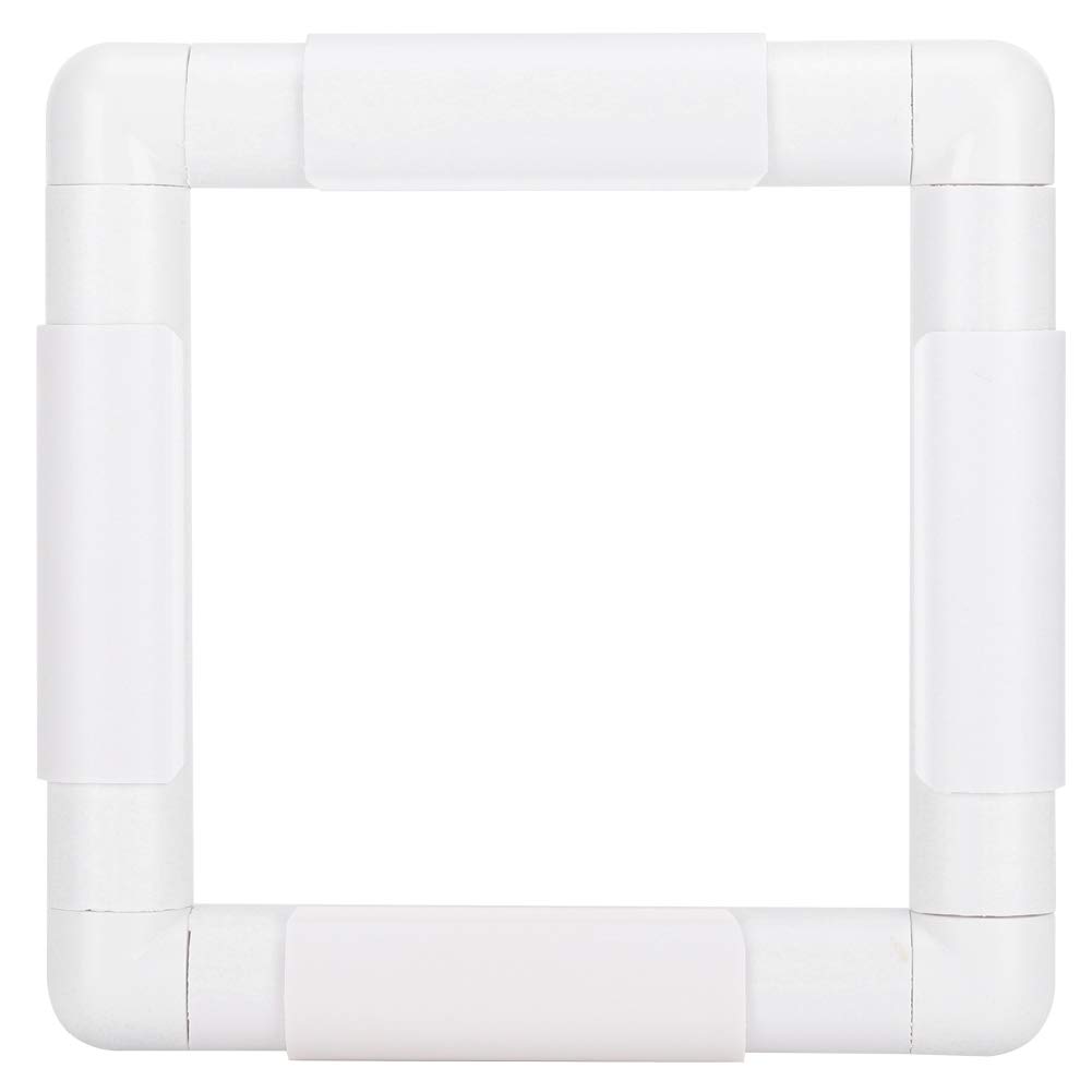 5 Size Embroidery Clip Frame Plastic Square Frame Embroidery Hoop for Embroidery, Quilting, Cross-Stitch, Needlepoint, Silk-Painting (15.2 * 15.2cm)