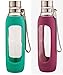 Contigo Purity Glass Water Bottle, 20-Ounce, 2 Pack Greyed Jade/Radiant orchid