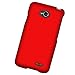 LG Optimus L70 (Metro PCS) Slim Light Hybrid Snap On Non-Slip Matte Hard Case Protex Rubberized Rubber Coating Protective Case - Red - Retail Packaging