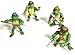 Teenage Mutant Ninja Turtles | Action Figure Collectible Toy weapons | [Raphael, Michelangelo, Donatello and Leonardo,Splinter, Foot Soldier] | Cake Toppers | Party Favors- 6 Pcs (Classic Version)