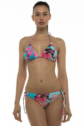 Private IslandUPF50+ Women Rash Guard Triangle Stringer Swim Bra Suit Bikini Top Workout (SBT)