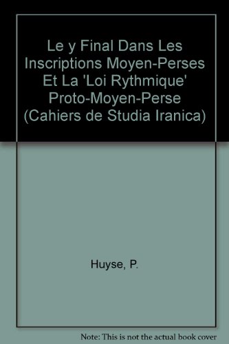 Le  y final dans les inscriptions moyen-perses et la loi rythmique proto-moyen-perse
