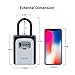 KIYA Key Lock Box, Wall Mounted Removable Shackle Resettable Code Waterproof Cover, Portable Outdoor Safe Storage Lockbox for House Key, 5 Keys Capacity for Home, Office, Hostels, Airbnb