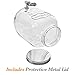 Mason Jar Glass Beverage Dispenser with Metal Lid, 1 Gallon