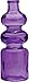 Luna Bazaar Purple Decorative Glass Bottle (genie design)