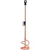 Paint &amp; Mortar Mixer, 16" L, 3" Dia (Orange#03) | Compound, Sealer, Grout, Thinset, Plaster, Mud, Cement, Stirring Paddle, Professional Paint Mixer Attachment